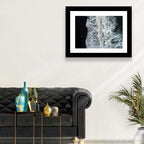 Aerial Black Sand Shoreline Wall Art