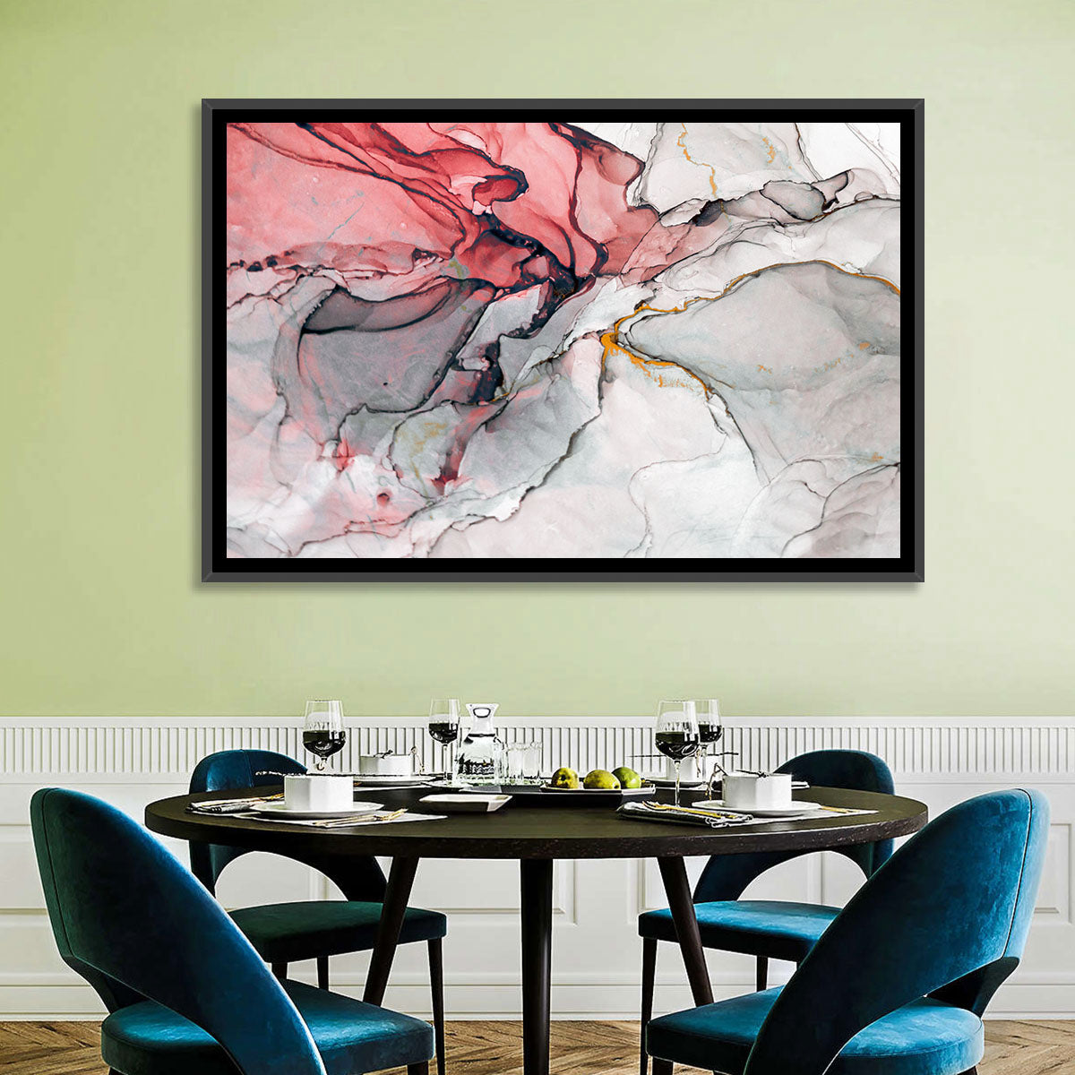 Cracked Tiles Abstract Wall Art