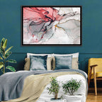 Pink Gray Marble with Gold Veins Wall Art