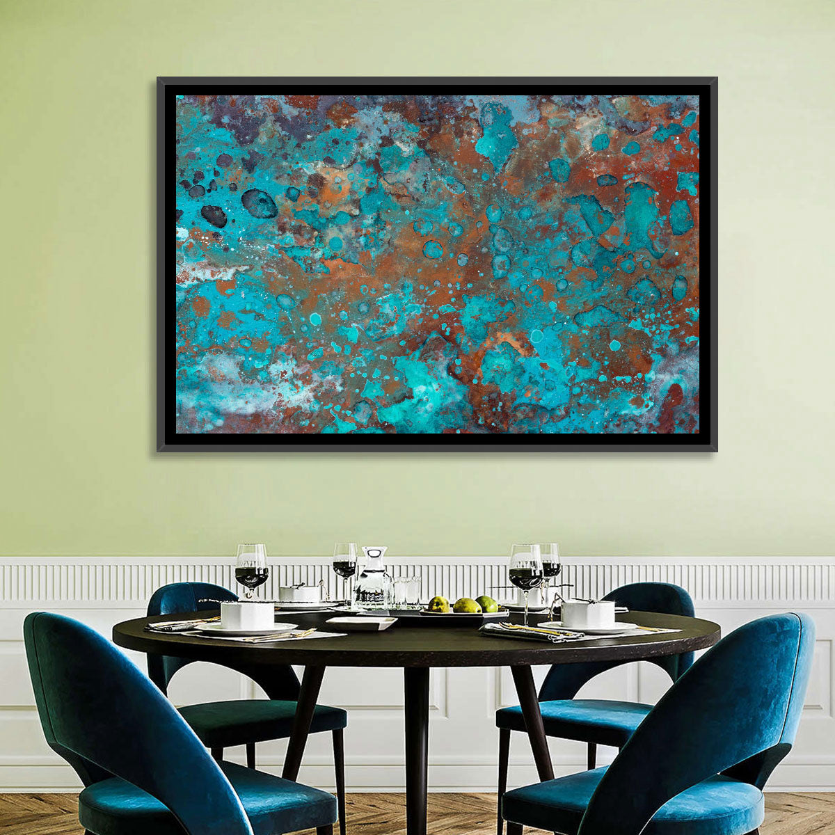 Oxidized Metal Abstract Texture Wall Art