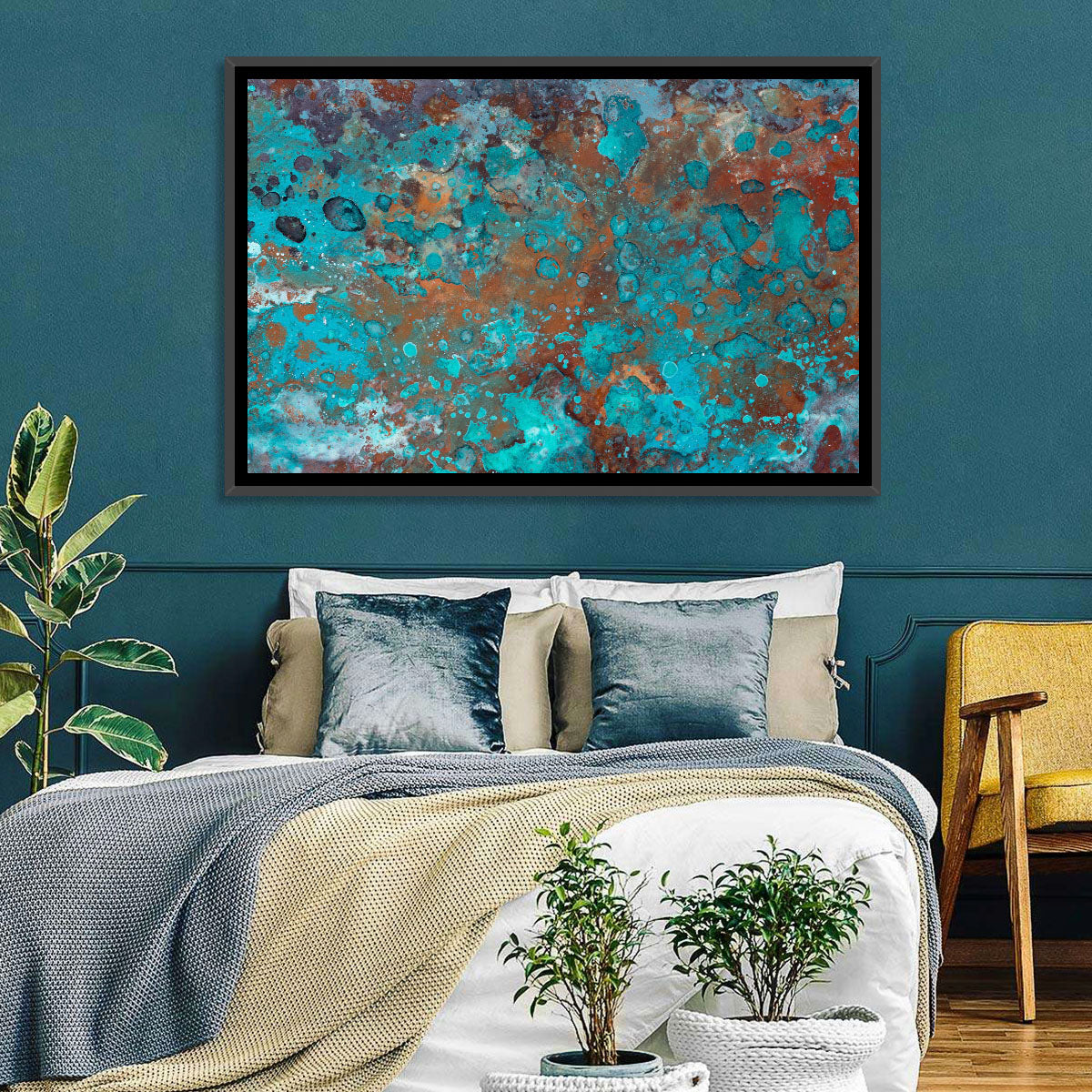 Oxidized Metal Abstract Texture Wall Art