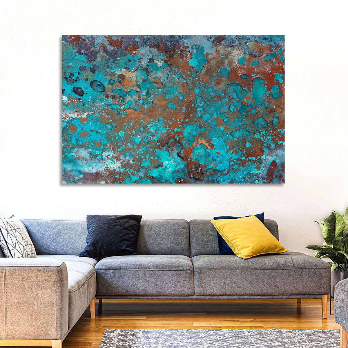 Oxidized Metal Abstract Texture Wall Art