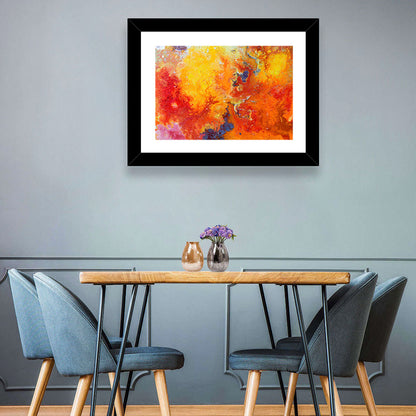 Molten Red Abstract Texture Wall Art
