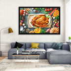 Harvest Roast Turkey Centerpiece Wall Art