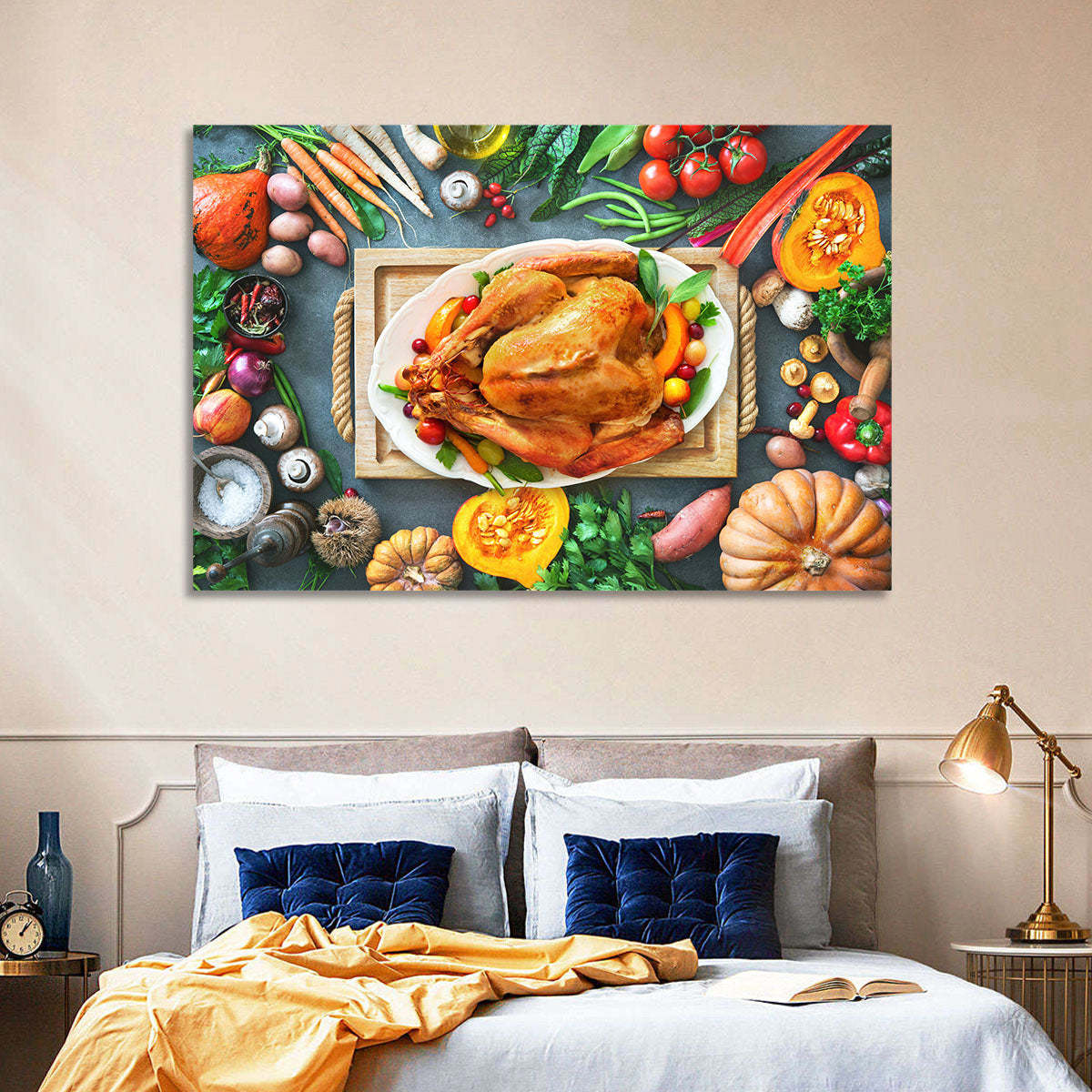 Harvest Roast Turkey Centerpiece Wall Art