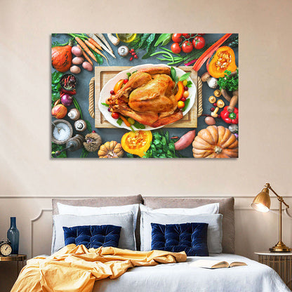 Harvest Roast Turkey Centerpiece Wall Art