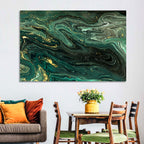 Emerald Marble Veins Wall Art