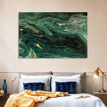 Emerald Marble Veins Wall Art