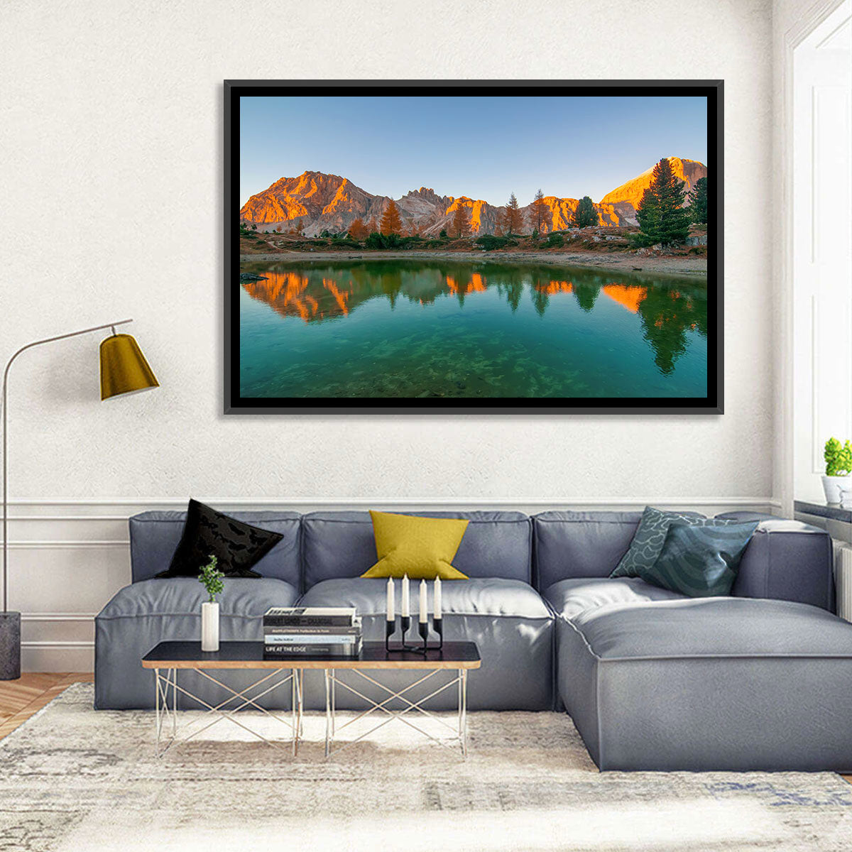 Lago Di Federa Alpenglow Wall Art