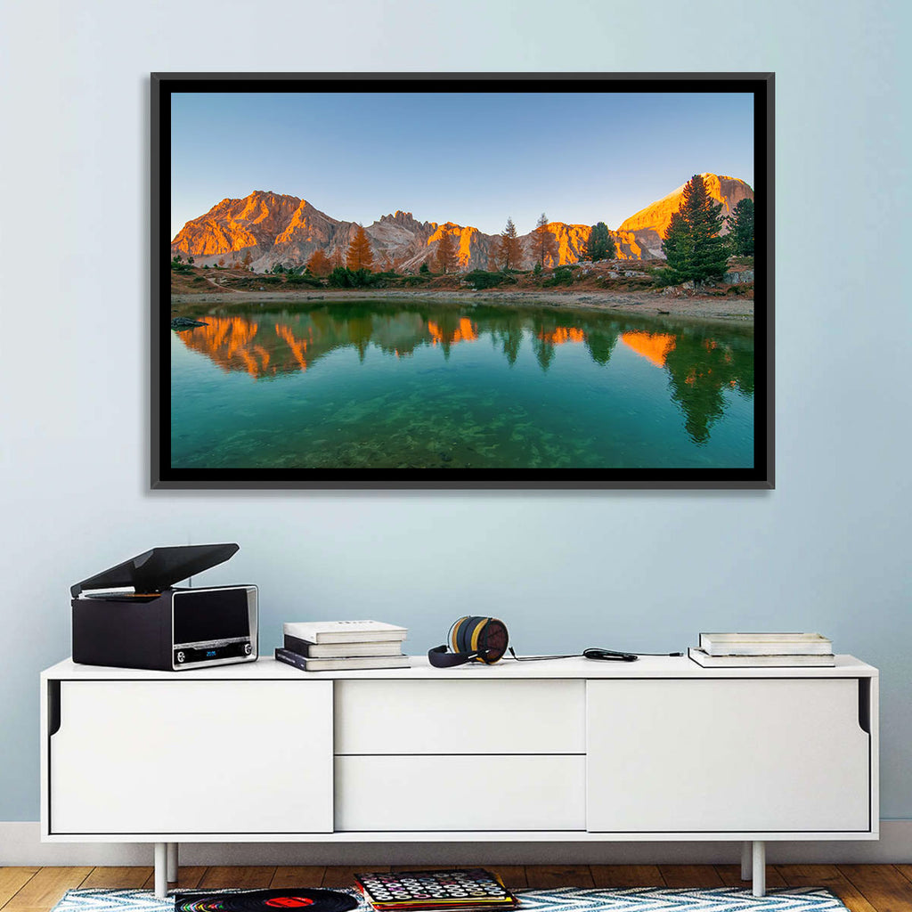 Lago Di Federa Alpenglow Wall Art