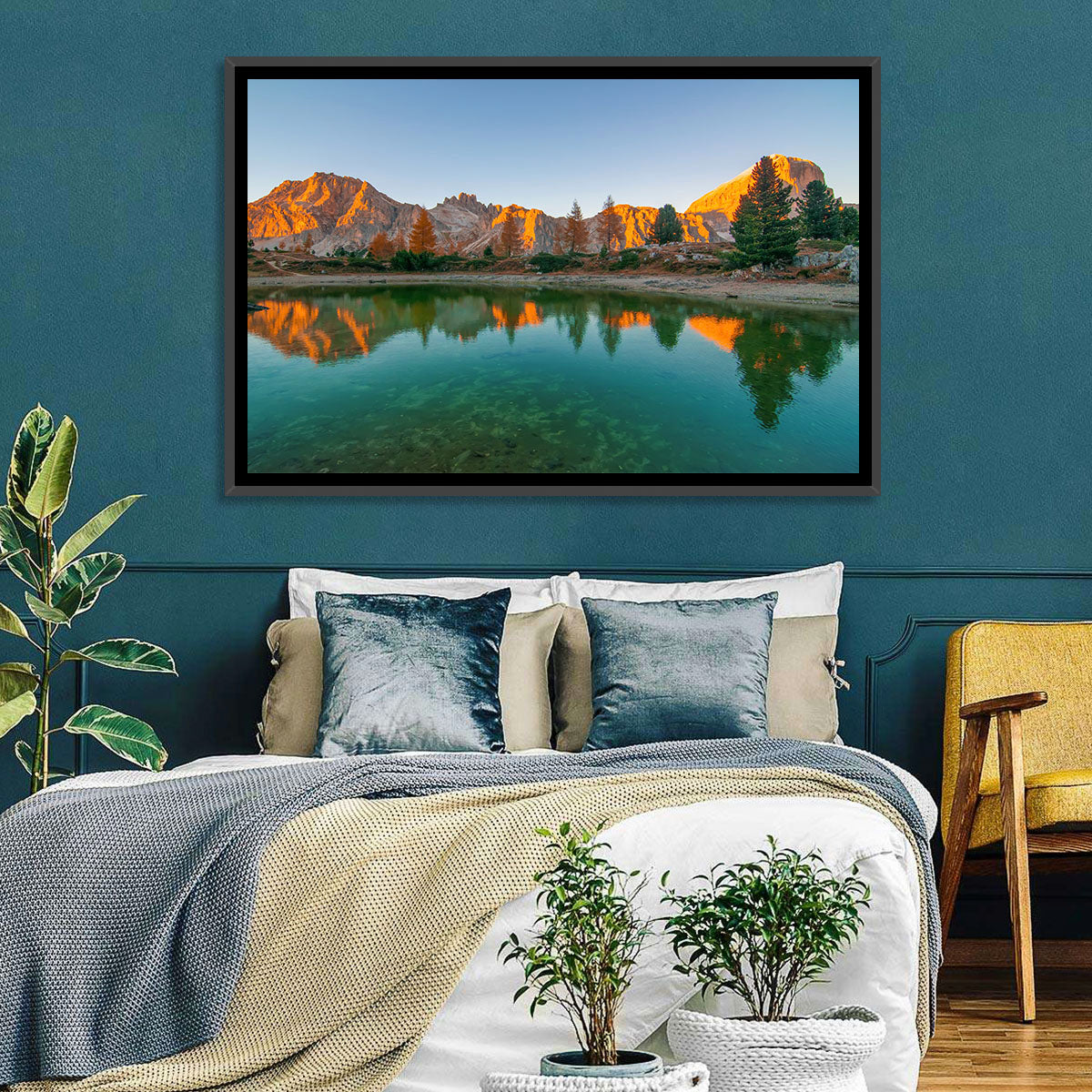 Lago Di Federa Alpenglow Wall Art