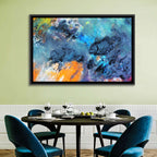 Vivid Icy Nebula Abstract Wall Art