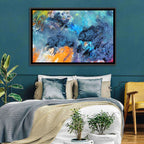Vivid Icy Nebula Abstract Wall Art