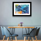 Vivid Icy Nebula Abstract Wall Art