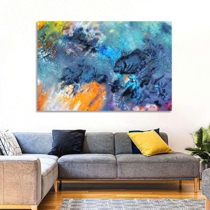 Vivid Icy Bright Abstract Painting Wall Art