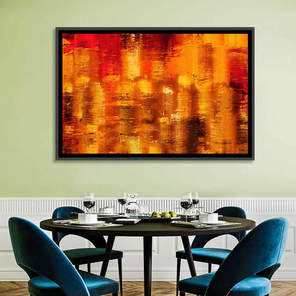 Golden Parallel Lines Abstract Wall Art