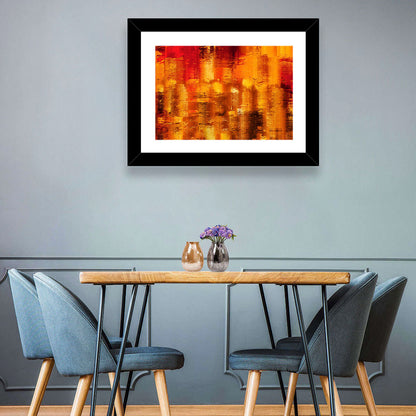 Golden Parallel Lines Abstract Wall Art
