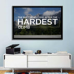 Snow Capped Peaks with Motivational Quote Wall Art
