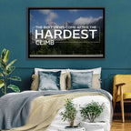 Snow Capped Peaks with Motivational Quote Wall Art