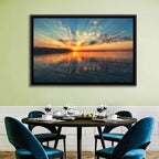 Sunburst Over River Wall Art