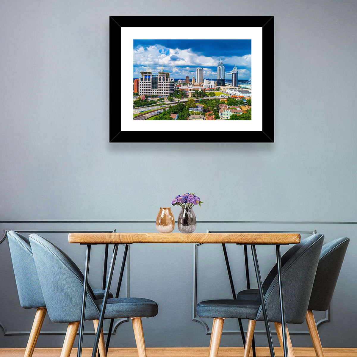 Mobile Skyline with Rsa Battle House Tower Wall Art
