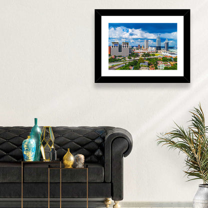 Mobile Skyline with Rsa Battle House Tower Wall Art