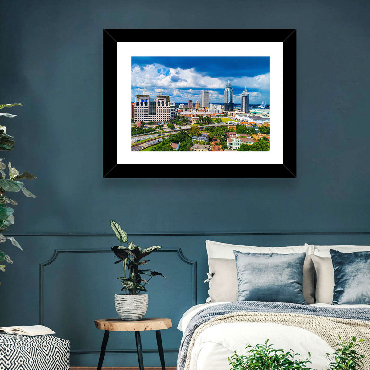 Mobile Skyline with Rsa Battle House Tower Wall Art