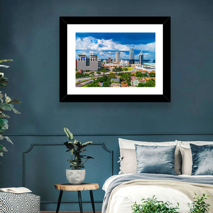 Mobile Skyline with Rsa Battle House Tower Wall Art