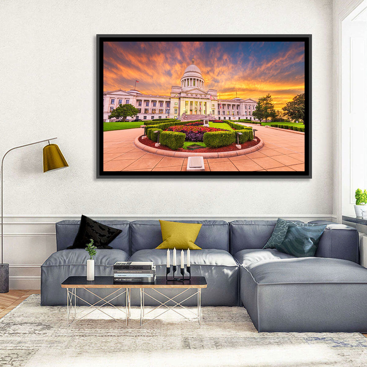 Arkansas State Capitol at Sunset Wall Art in a room, landscape
