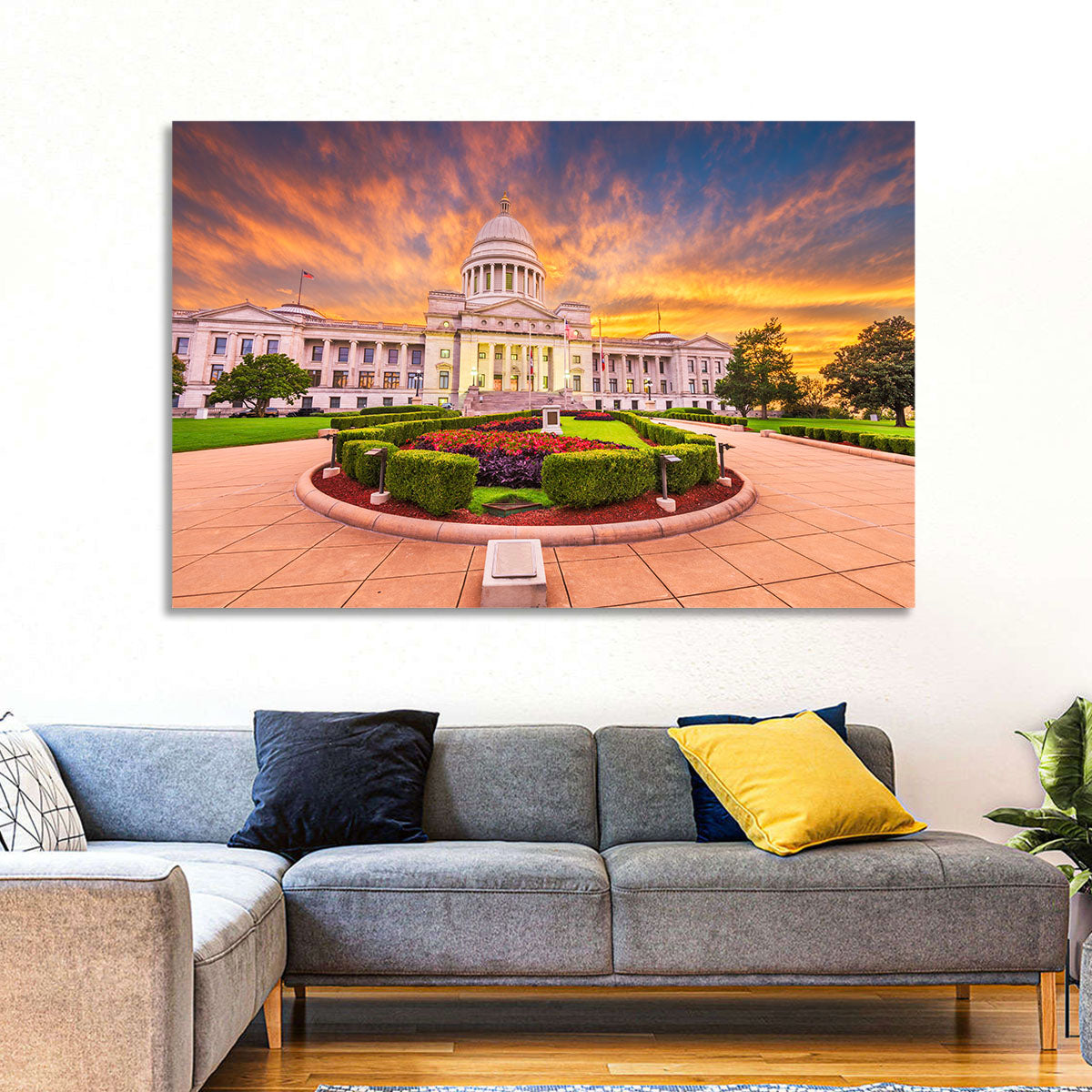 Arkansas State Capitol at Sunset Wall Art in a room, landscape