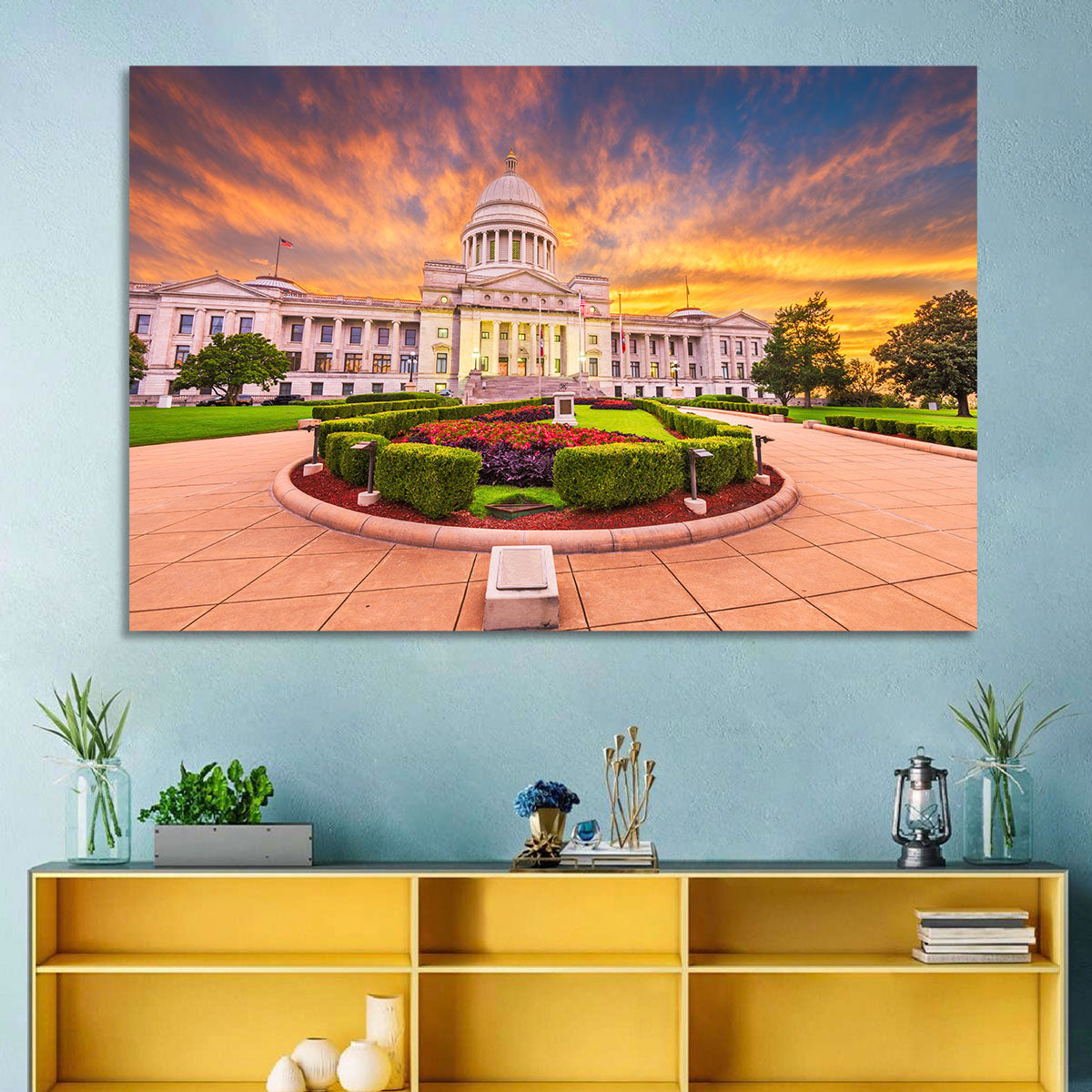 Arkansas State Capitol at Sunset Wall Art in a room, landscape
