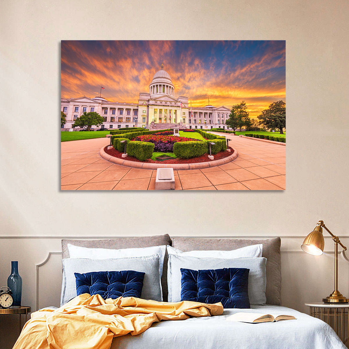 Arkansas State Capitol at Sunset Wall Art in a room, landscape