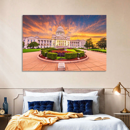 Arkansas State Capitol at Sunset Wall Art