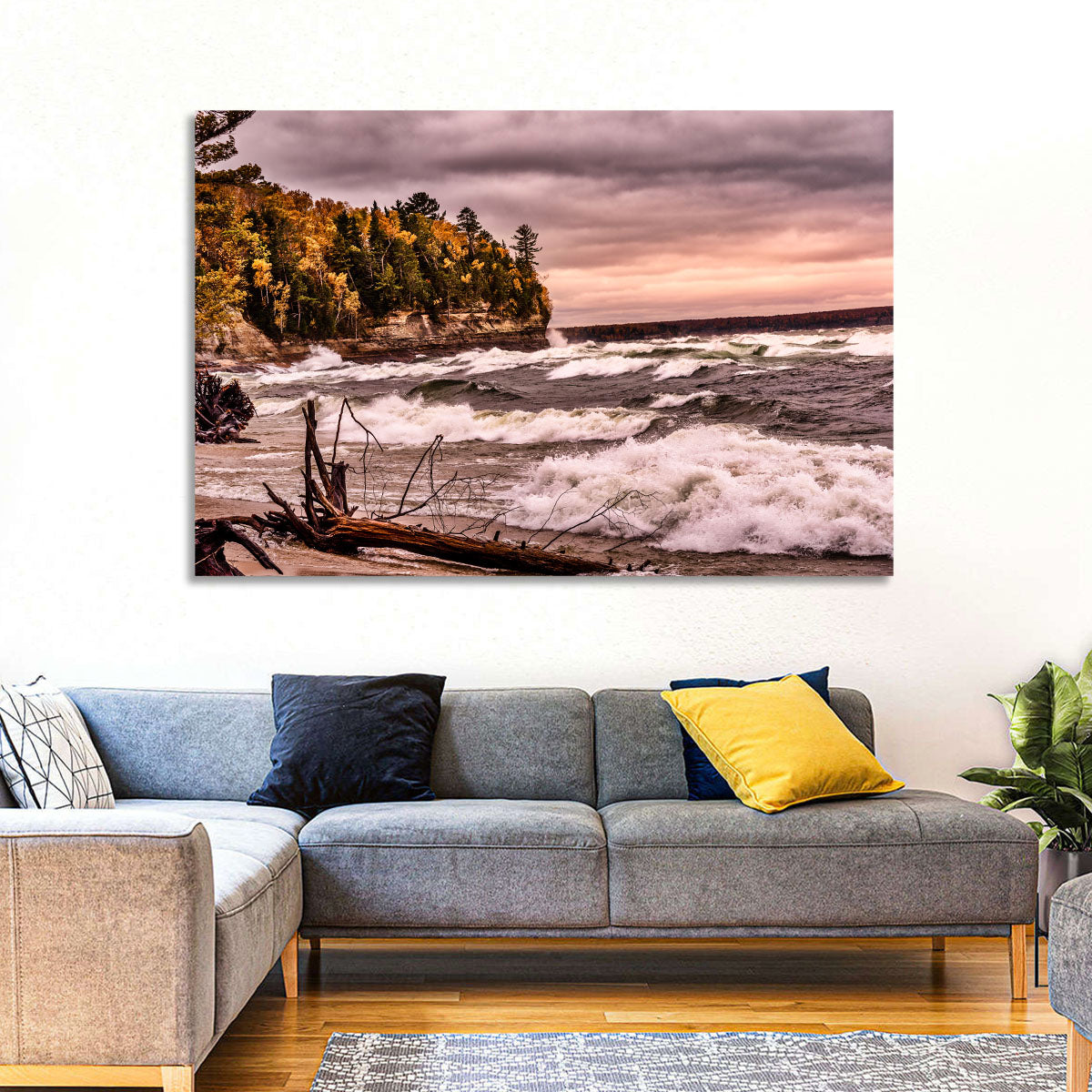 Stormy Michigan Lakeshore Wall Art
