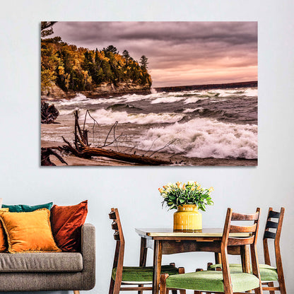 Stormy Michigan Lakeshore Wall Art