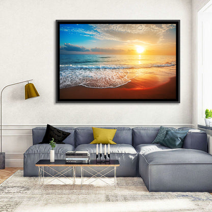 Golden Sea Sunset Wall Art