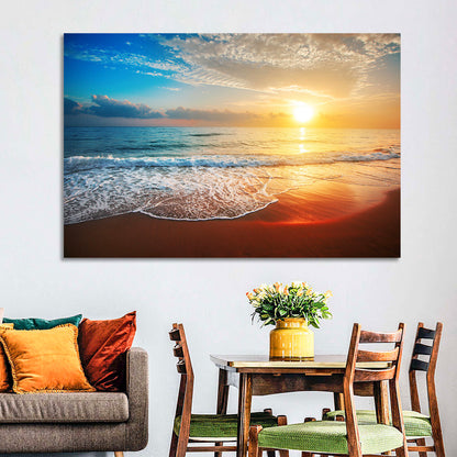 Golden Sea Sunset Wall Art