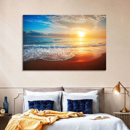 Golden Sea Sunset Wall Art