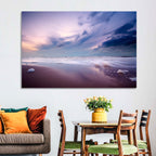 Purple Night Beach Wall Art