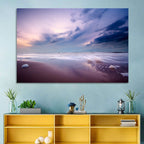 Purple Night Beach Wall Art