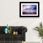 Purple Night Beach Wall Art