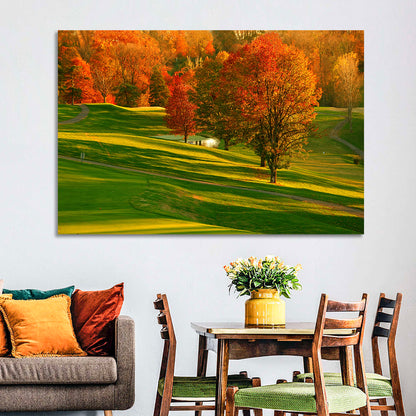 Golden Hour Golf Course Wall Art