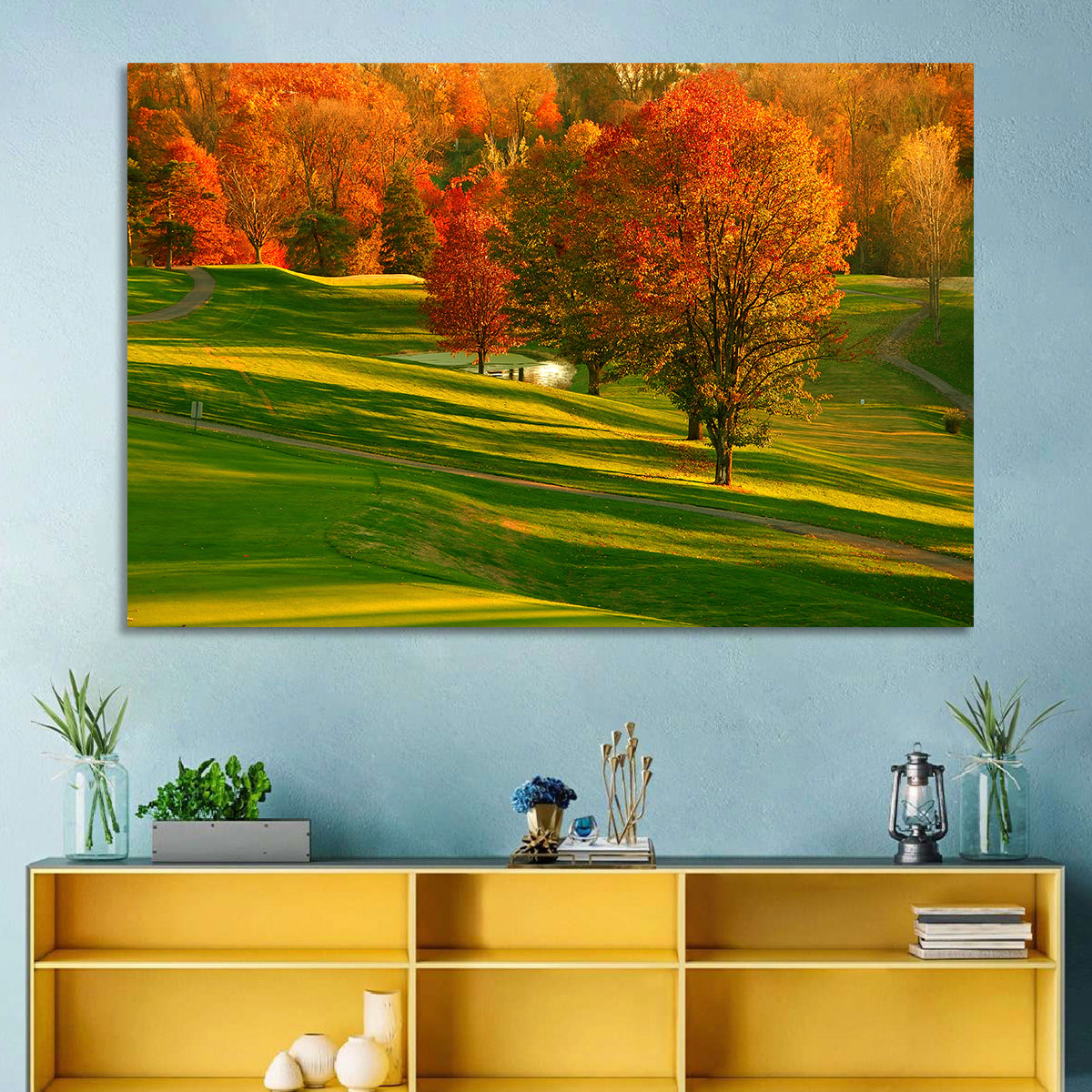 Golden Hour Golf Course Wall Art
