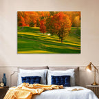 Golden Hour Golf Course Wall Art