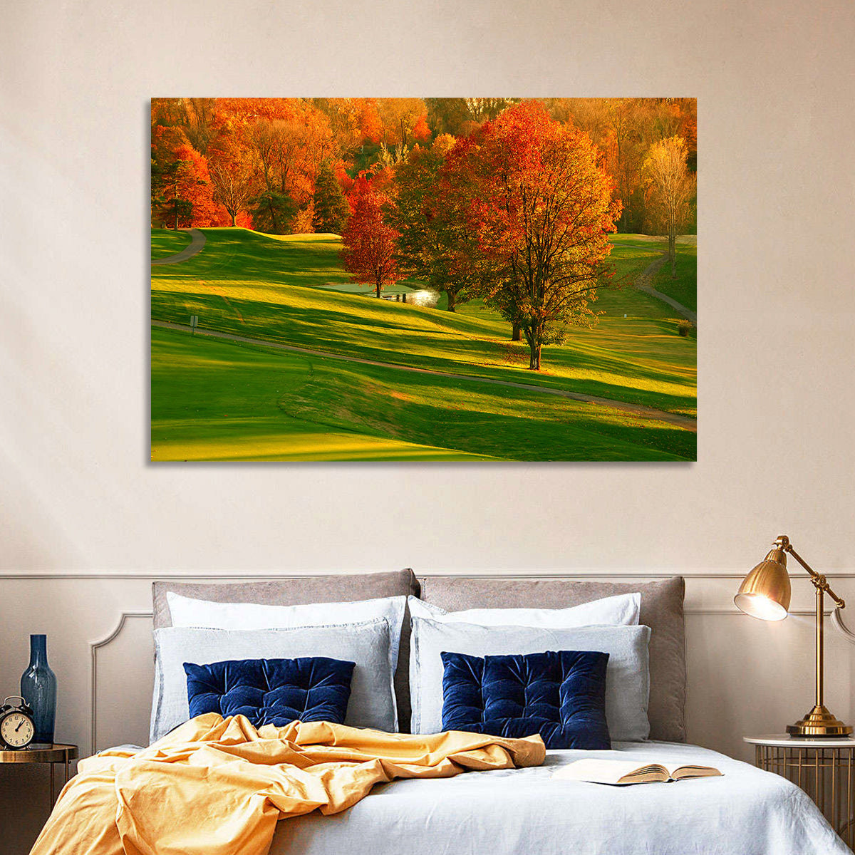 Golden Hour Golf Course Wall Art
