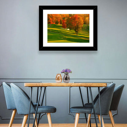 Golden Hour Golf Course Wall Art