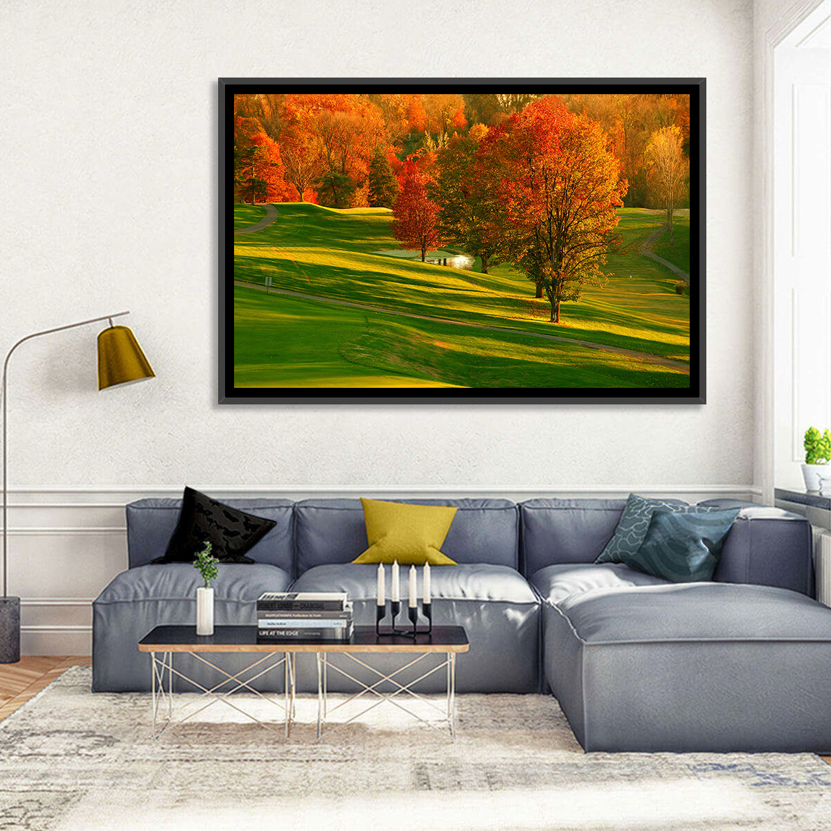 Golden Hour Golf Course Wall Art