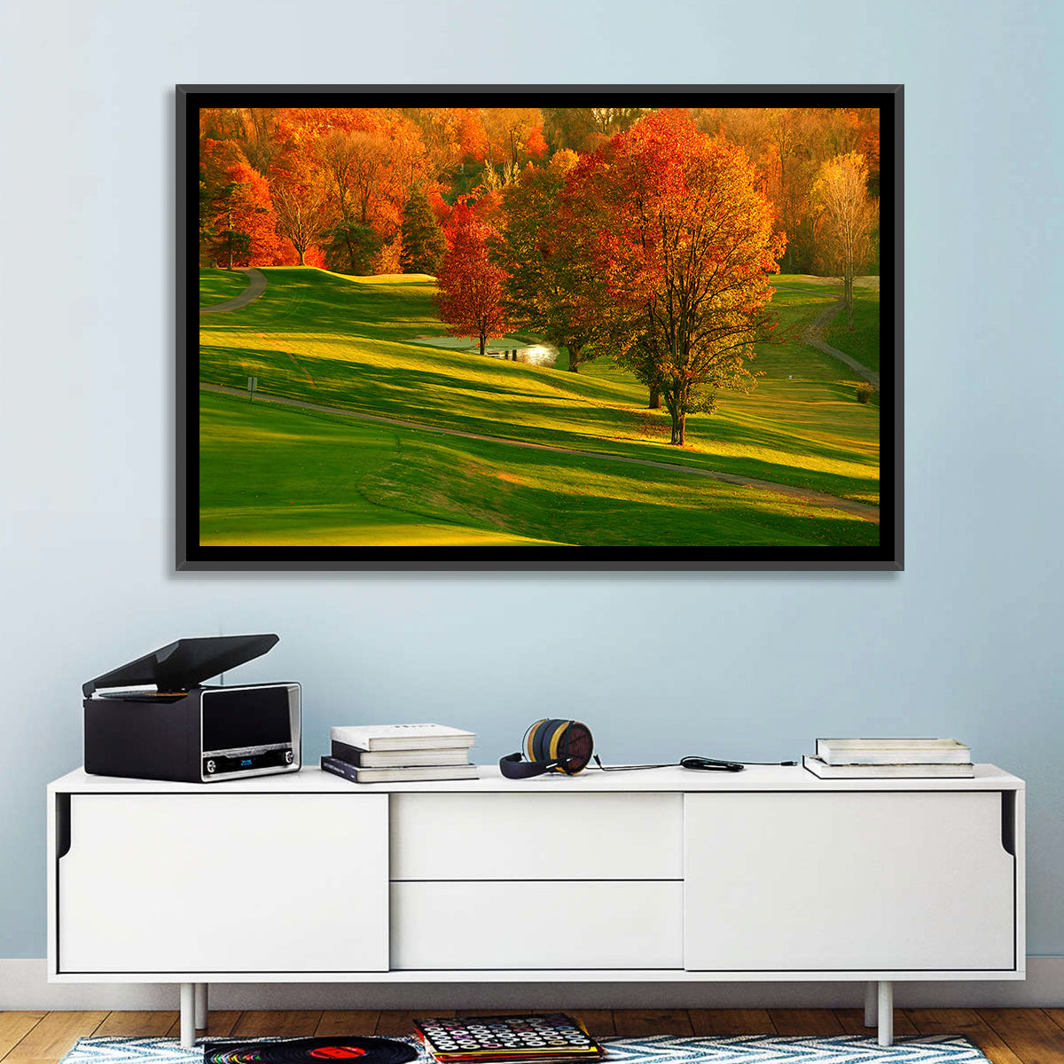 Golden Hour Golf Course Wall Art