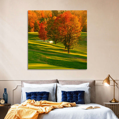 Golden Hour Golf Course Wall Art