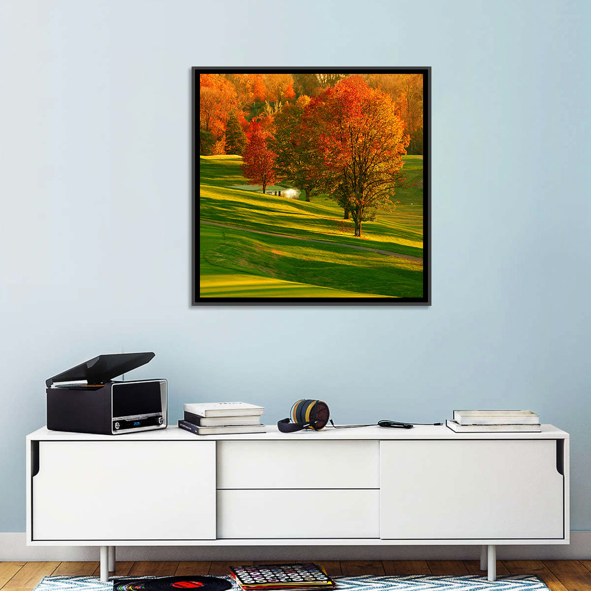 Golden Hour Golf Course Wall Art